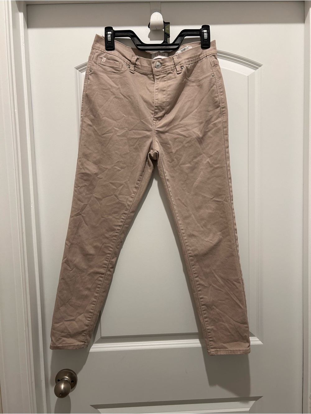 Curve Appeal Pants in Light Beige - Classic Everyday Style